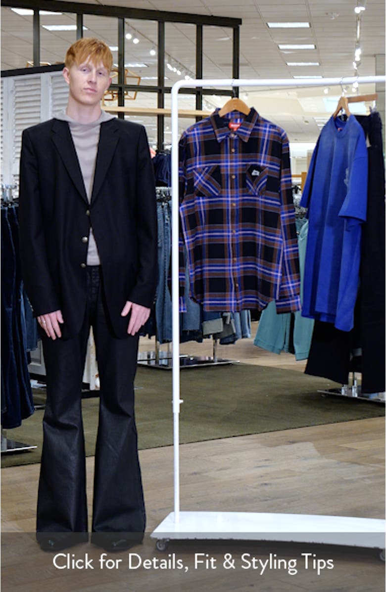 Big Drip Cotton Flannel Button-Up Shirt, sales video thumbnail