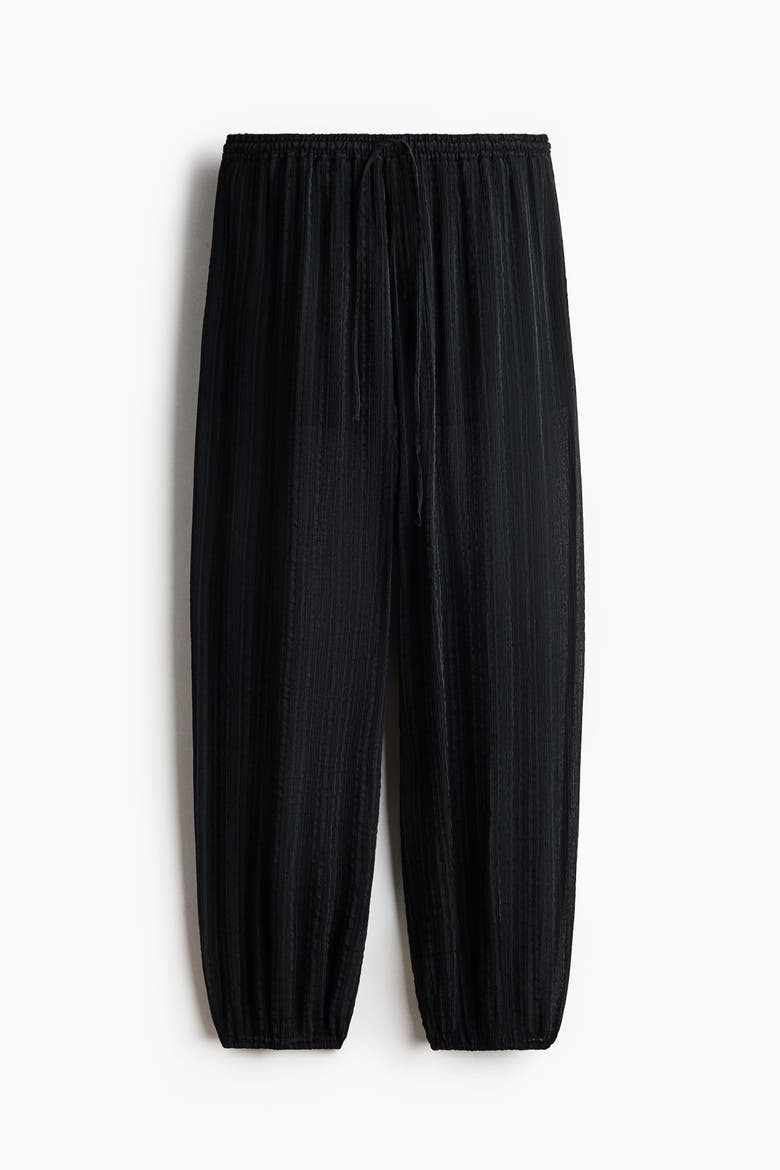 Crinkled Balloon-leg Pants, Alternate, color, Dark gray
