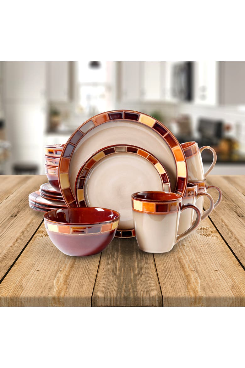 Casa Estebana 16 pc Dinnerware Set, Alternate, color, Red