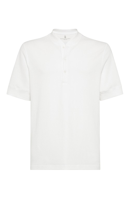 Brunello Cucinelli Henley Collar T-shirt In White