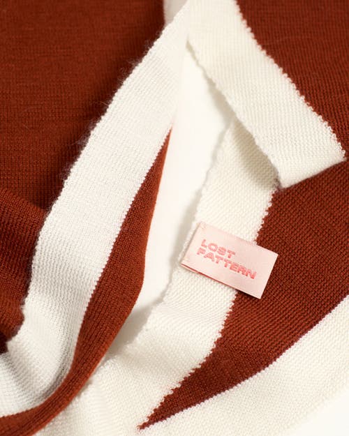 Lost Pattern Nyc "triangle Frame" Cashmere Triangle Scarf In Brown