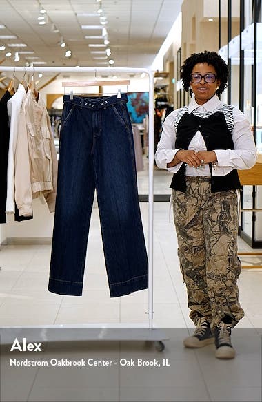 Veronica Beard Taylor Belted High Waist Wide Leg Jeans Nordstromrack