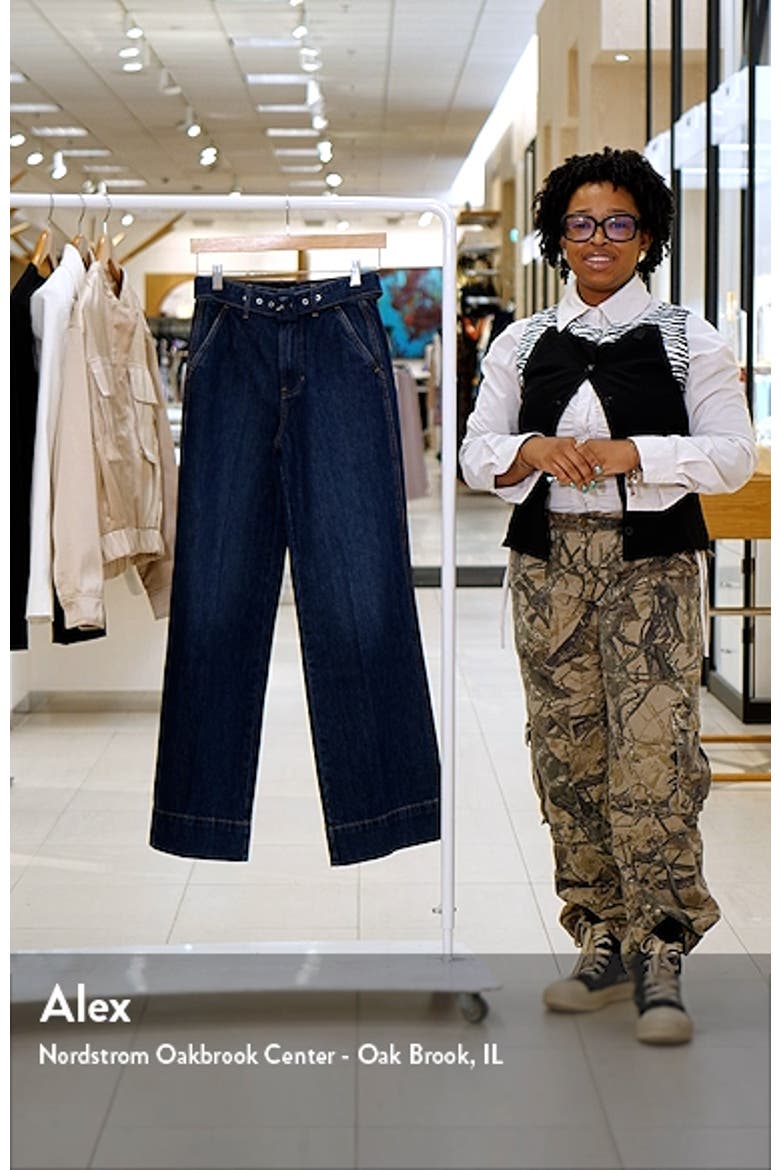 Taylor Belted High Waist Wide Leg Jeans video