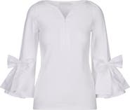 Anne Fontaine Clissa 3/4 Sleeves Fitted Pima Top shirt