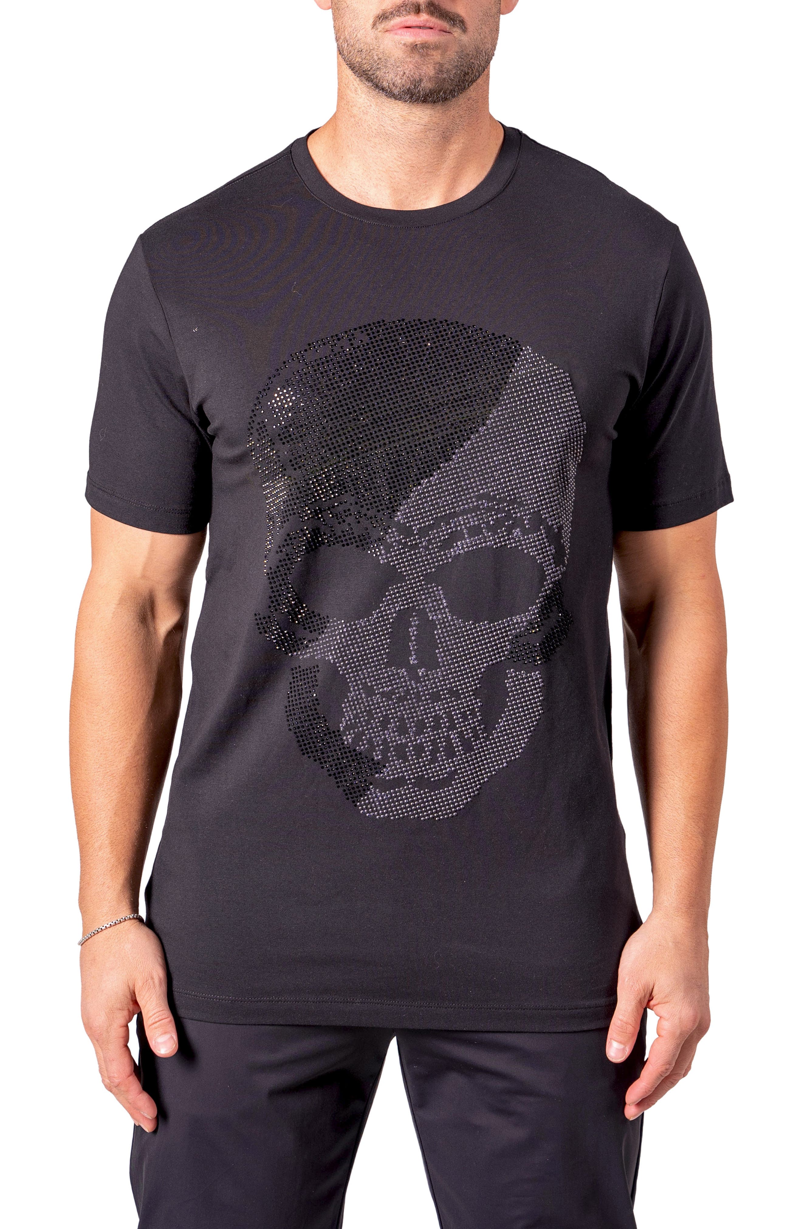 Maceoo Pixel Skull Graphic T-Shirt