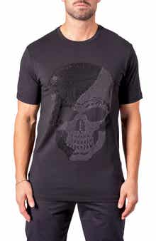 Maceoo Pixel Skull Graphic T-Shirt
