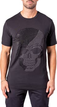 Maceoo Pixel Skull Graphic T-Shirt