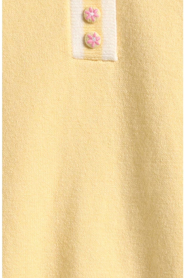 Kids' Short Sleeve Polo Sweater & A-Line Skirt Set, Alternate, color, YELLOW BLOSSOM
