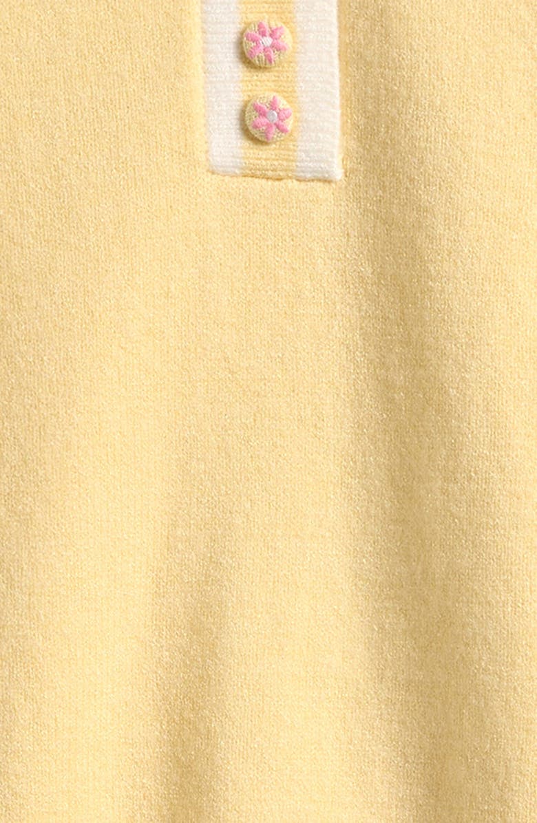 Freshman Kids' Short Sleeve Polo Sweater & A-Line Skirt Set, Alternate, color, Yellow Blossom