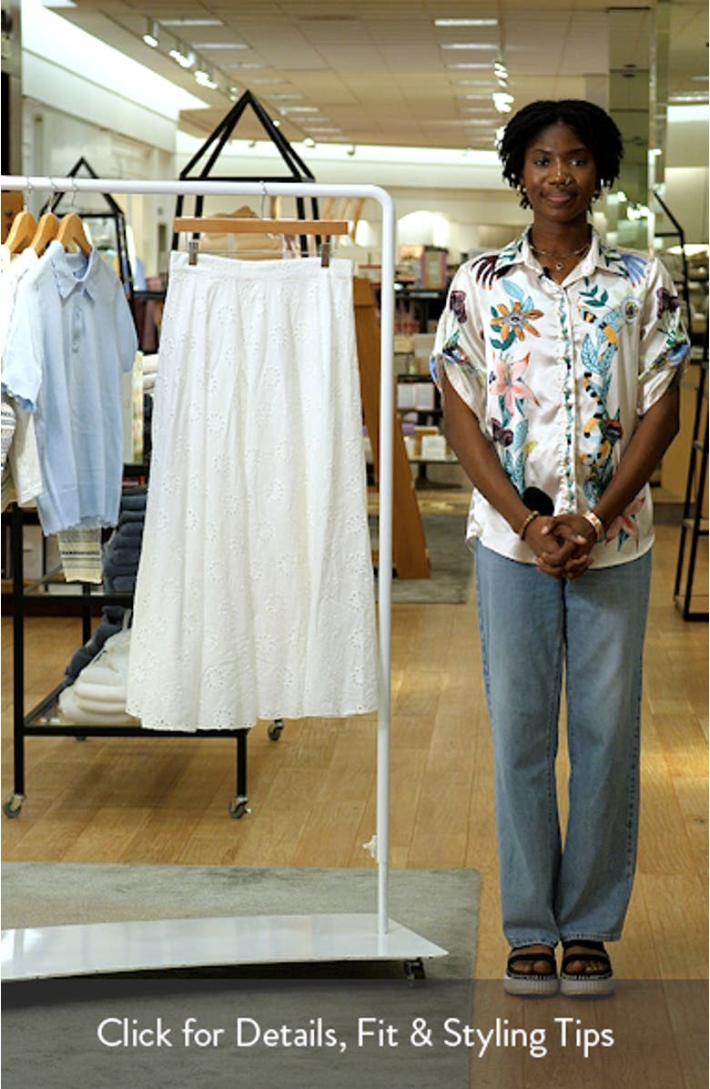 Varia Eyelet Cotton Maxi Skirt, sales video thumbnail