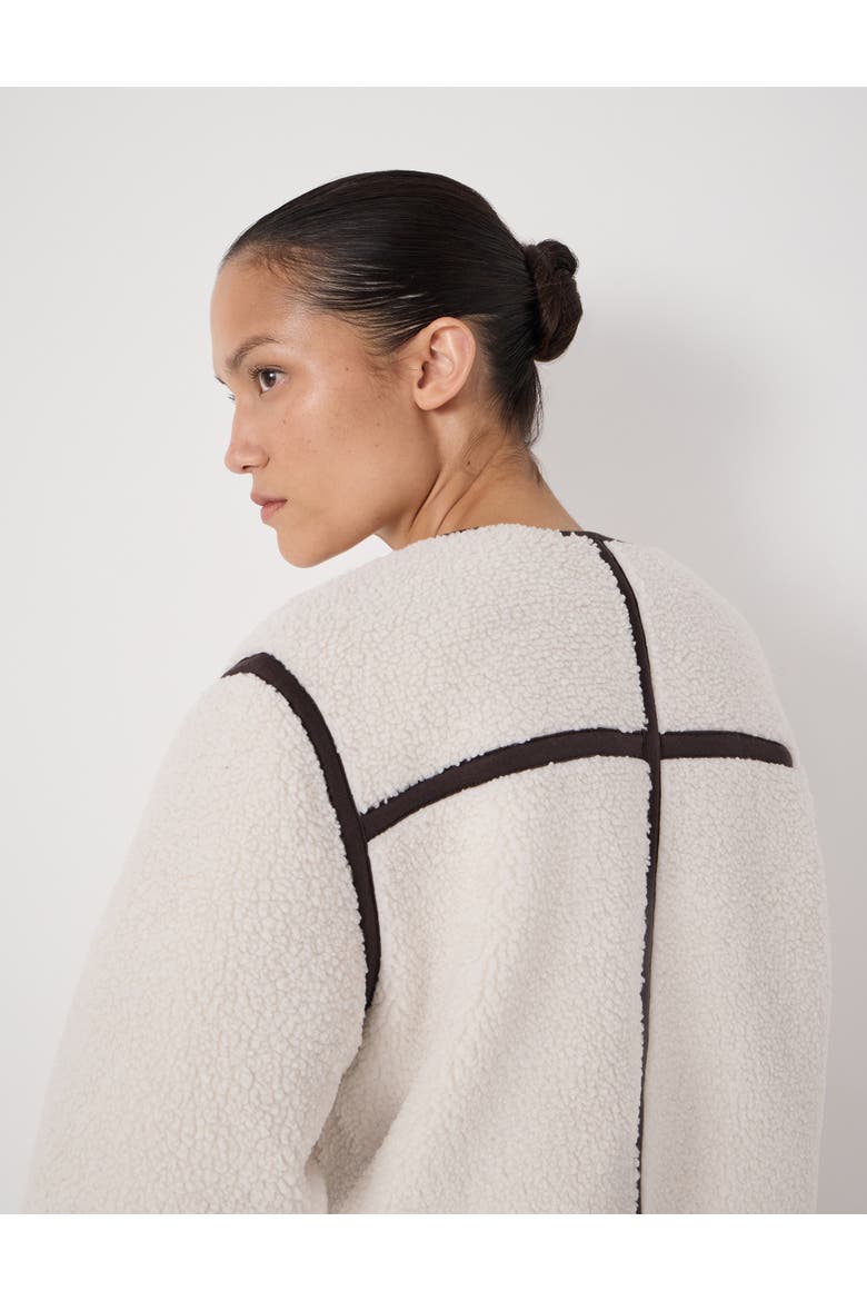 Alina Borg Button Cardigan, Alternate, color, Stone White