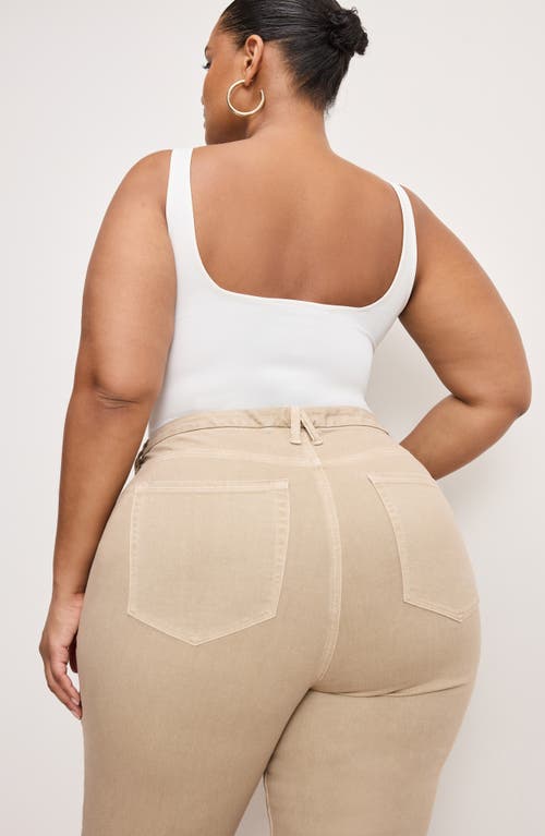 Good American Good Legs Crop Mini Bootcut Jeans In Neutral