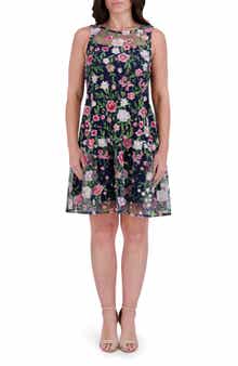 Kensie Embroidered Sleeveless Dress