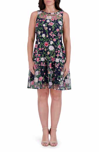 Kensie Tiered Ruffle Wrap Style Midi Dress