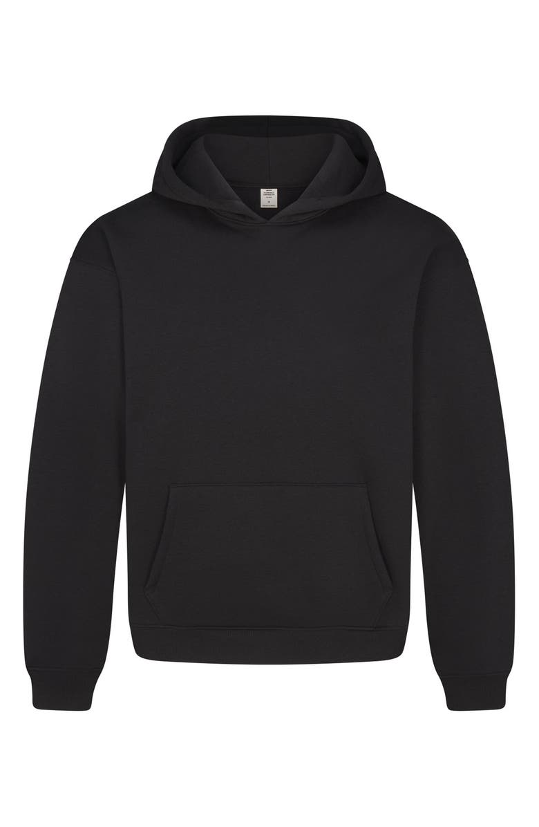 SKIMS Fleece Lounge Relaxed Hoodie, Alternate, color, Washed Onyx