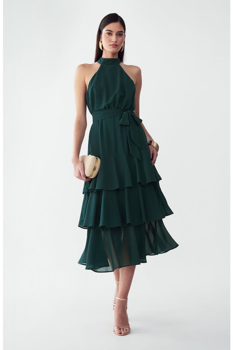 Tony Midi Dress, Main, color, Emerald