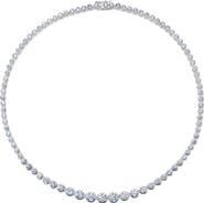 Crislu Graduated Bezel Necklace