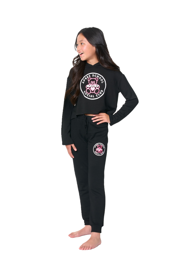 Sweatpants with screen - Little Kid, Alternate, color, Black Teddy