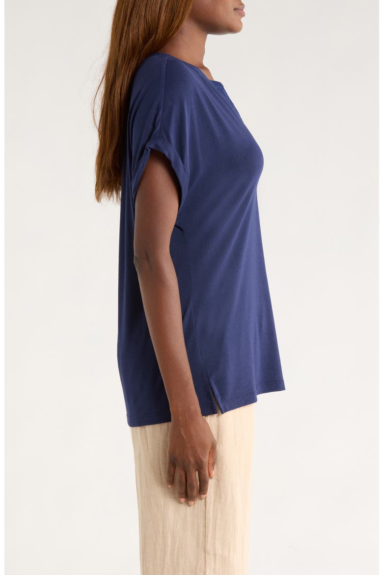 Kauai Split Neck Top, Alternate, color, COASTLINE