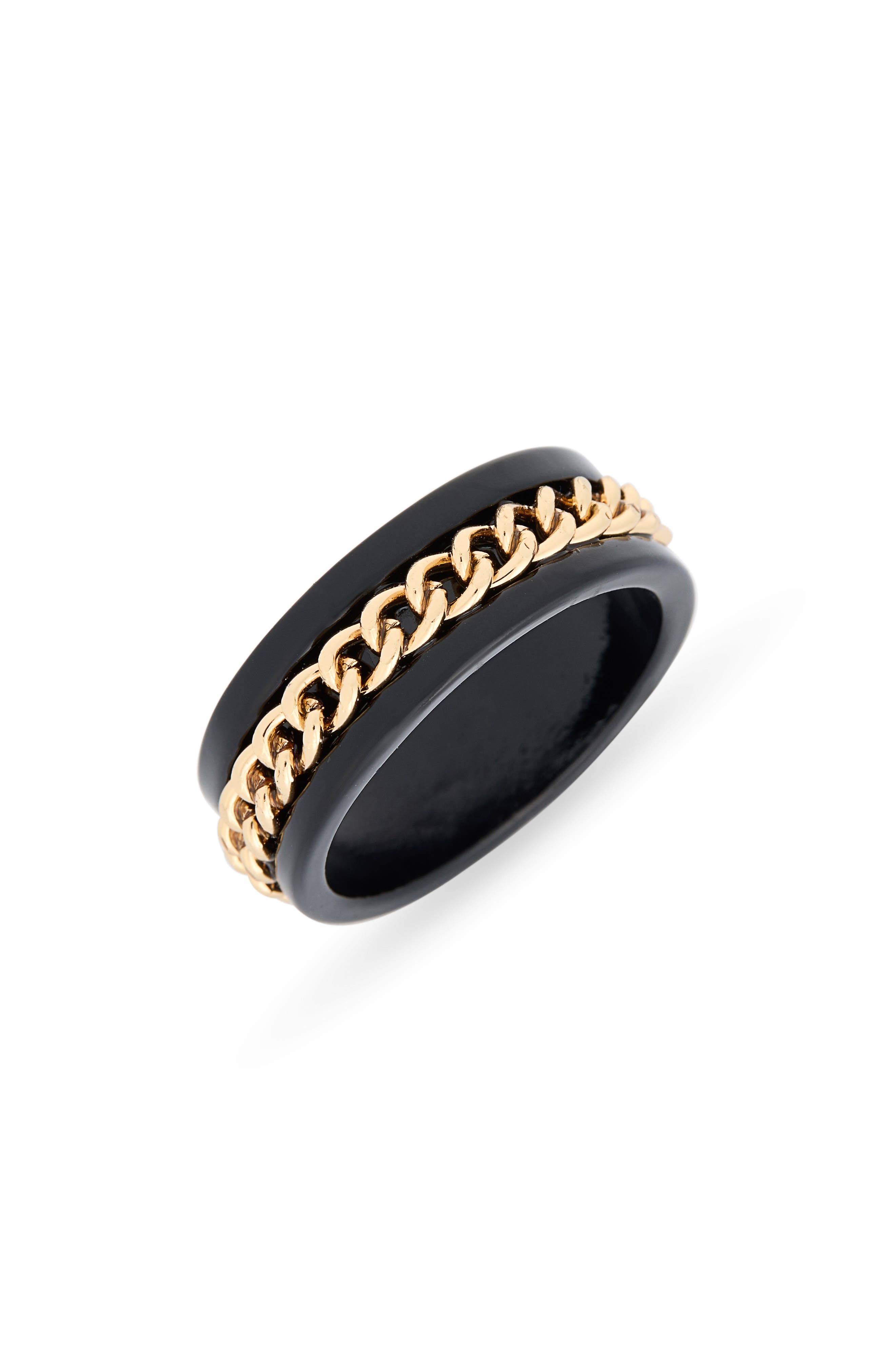 Steve Madden Men's Chain Bit Ring