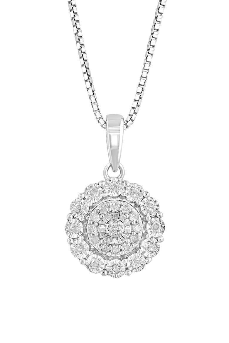 Diamond Pendant Necklace, Alternate, color, SILVER