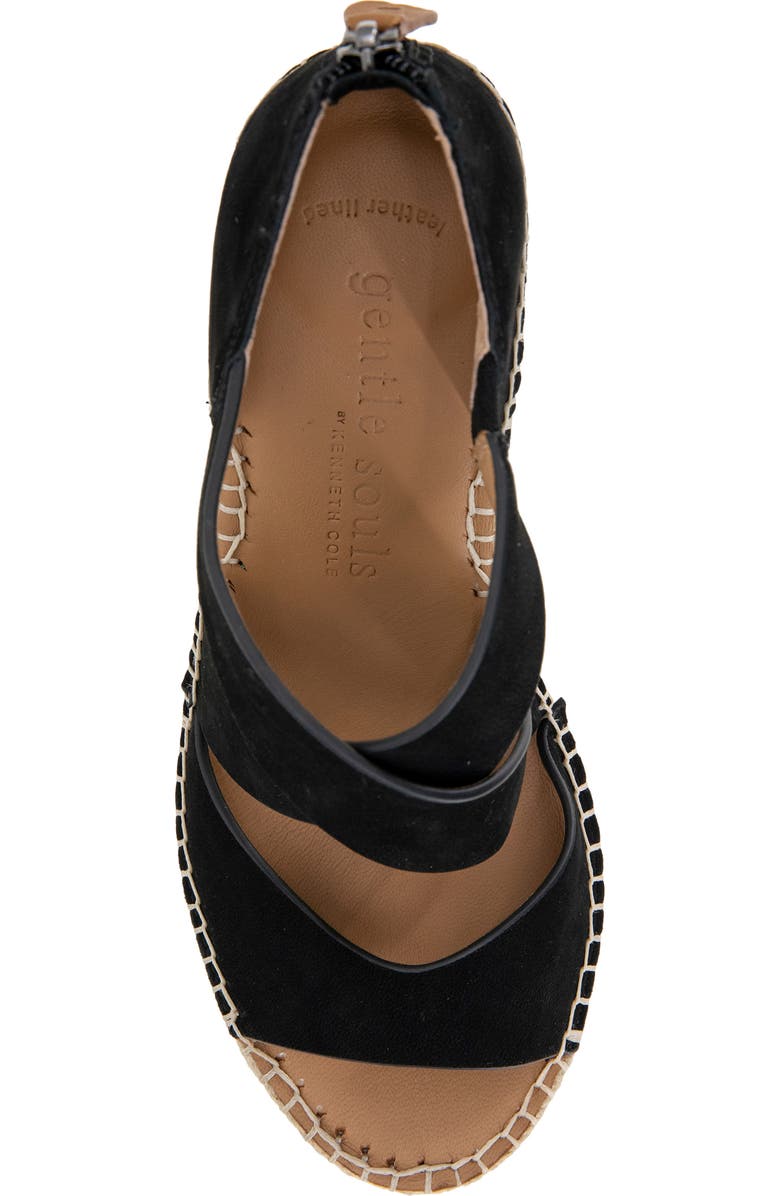 Gentle Souls Corinne Wedge Sandal, Alternate, color, Black Nubuck