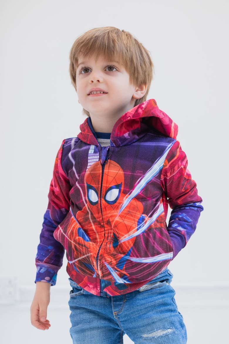 Spider-Man Sublimated Pullover Hoodie, Alternate, color, Red