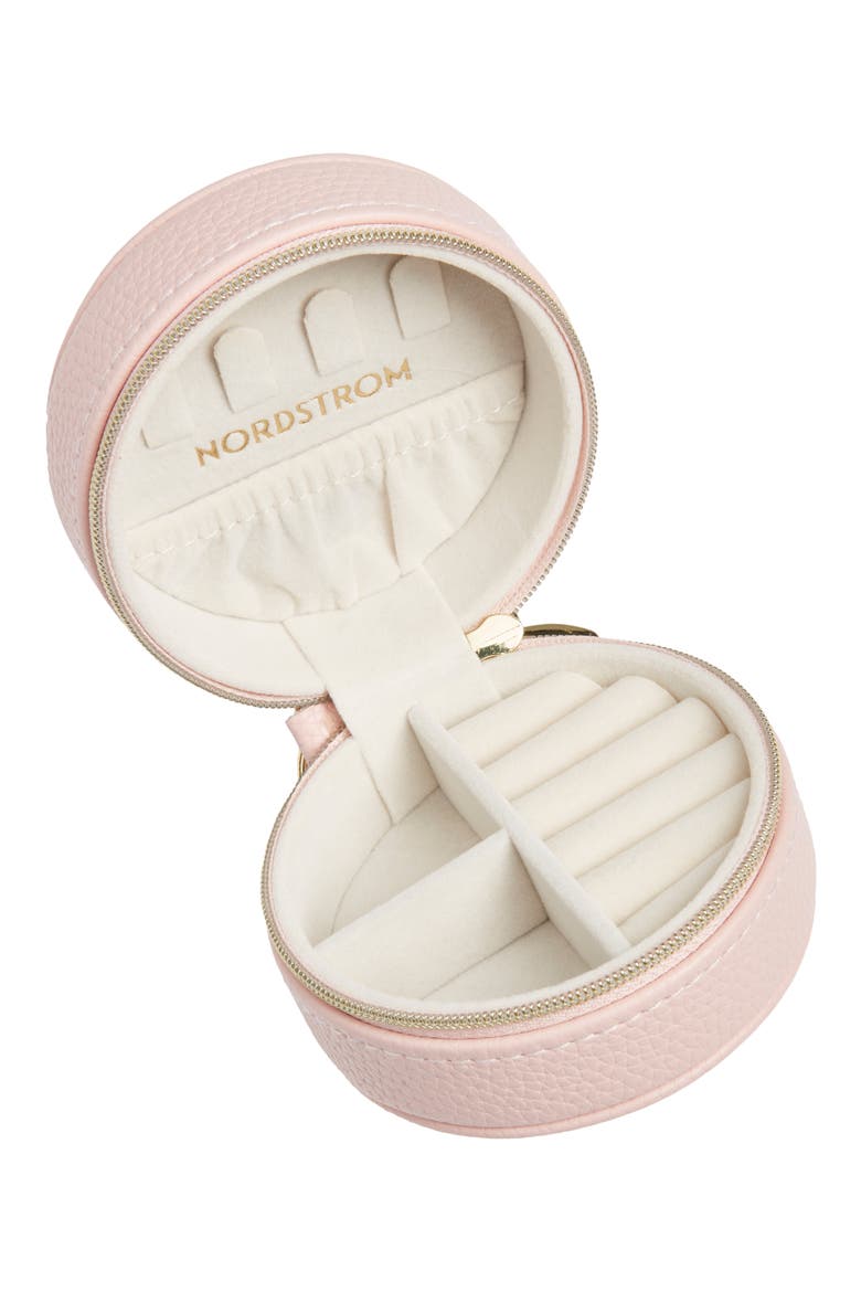 Mini Jewelry Box with Key Chain Charm, Alternate, color, PINK- GOLD HEART