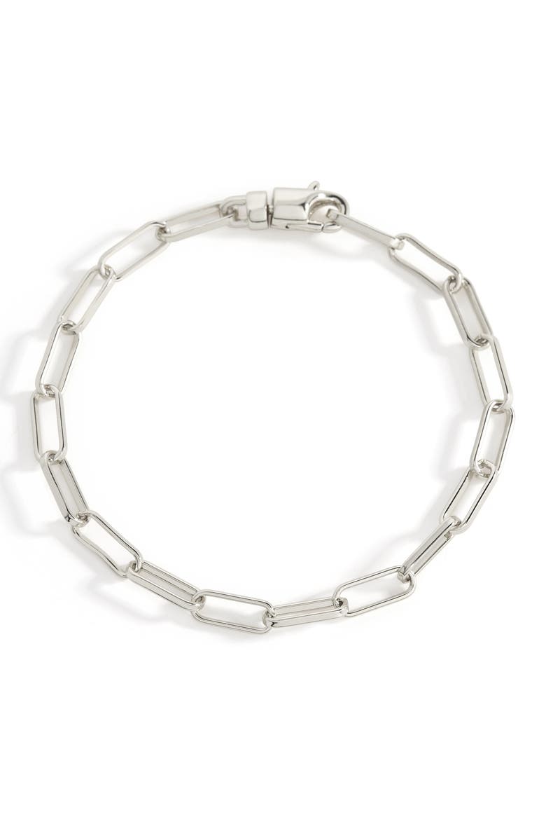Mint & Lily Open Link Paperclip Chain Bracelet, Alternate, color, Silver