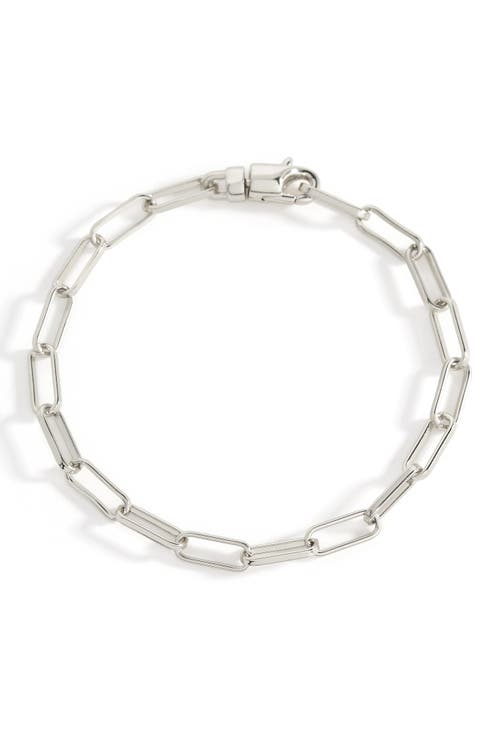 Mint & Lily Open Link Paperclip Chain Bracelet In Metallic