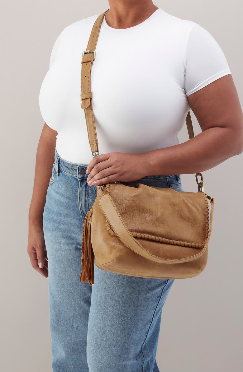 HOBO Harley Convertible Leather Shoulder Bag, Alternate, color, Whiskey