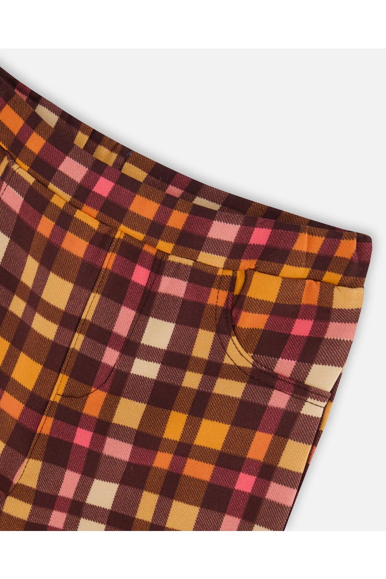 Girl's Milano Treggings Plaid Magenta And Brown, Alternate, color, Pink & Brown Plaid