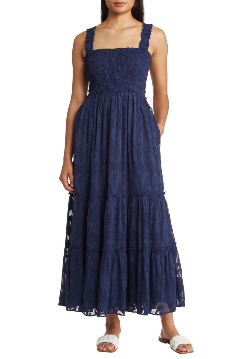 Lilly Pulitzer<sup>®</sup> Hadly Smocked Maxi Sundress, Main, color,