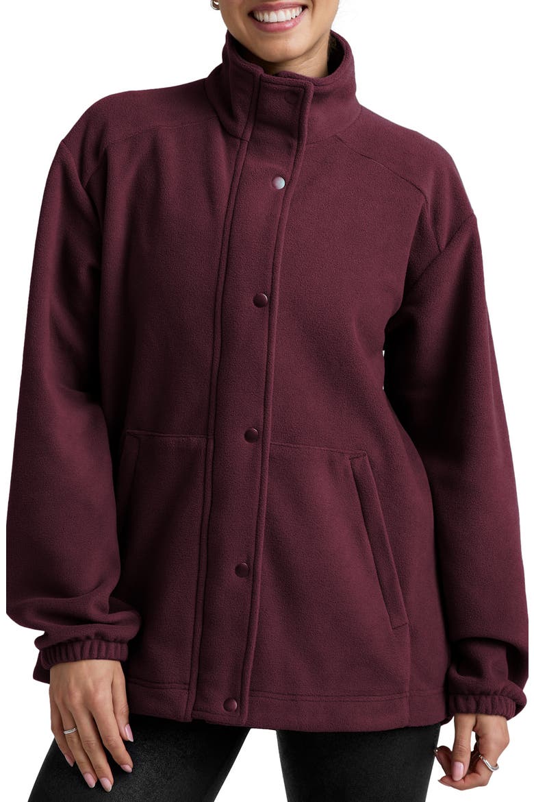 Explorer Fleece Jacket, Main, color, DARK CHERRY