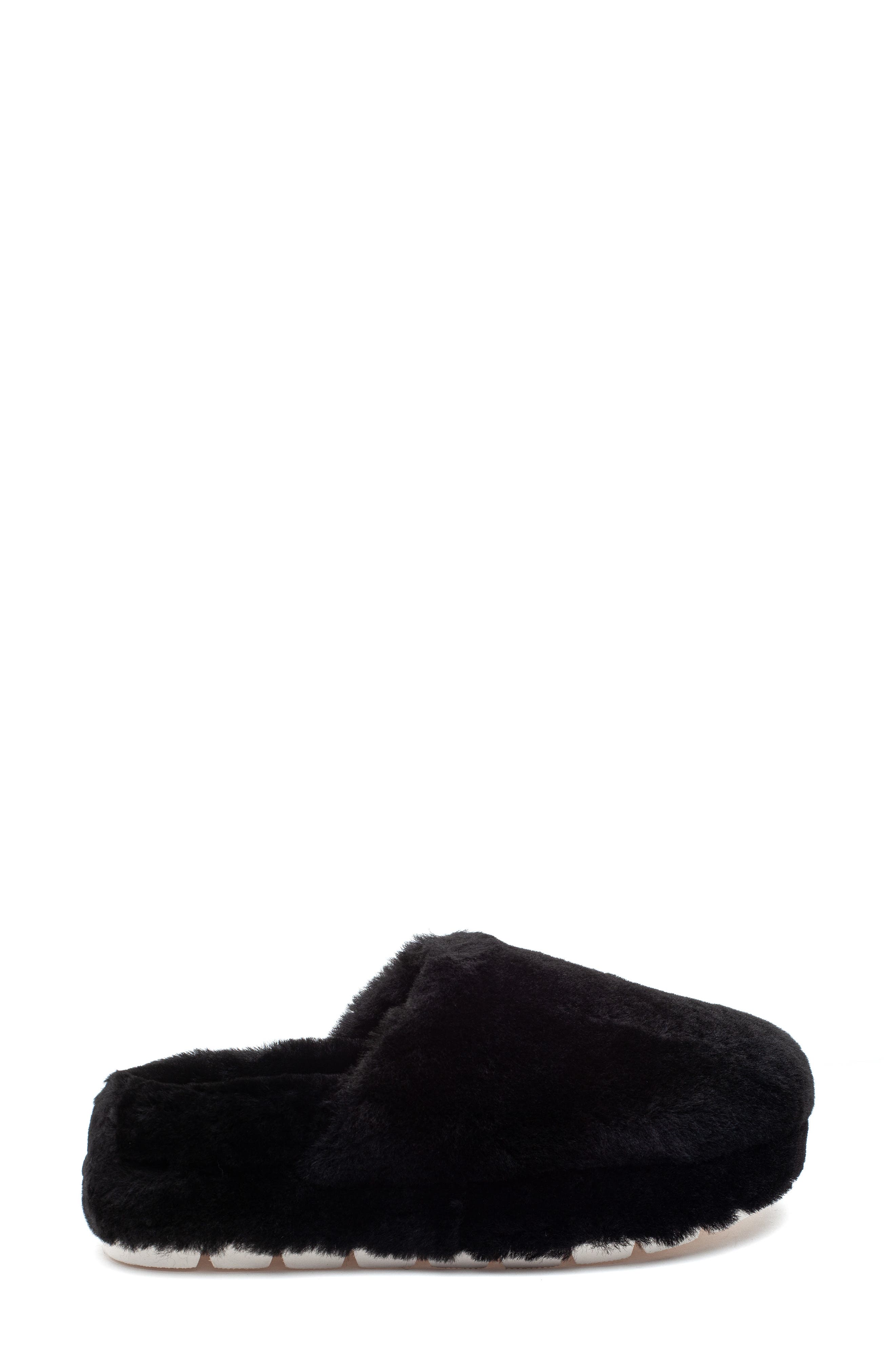 JSlides Sleek Genuine Shearling Platform Slipper, Alternate, color, 