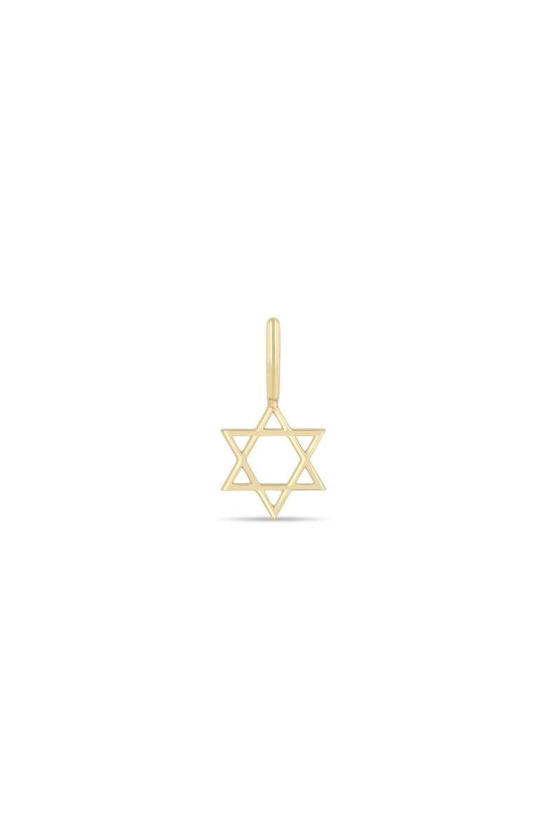 Zoë Chicco 14K Gold Midi Star of David Charm, Main, color, Yellow Gold