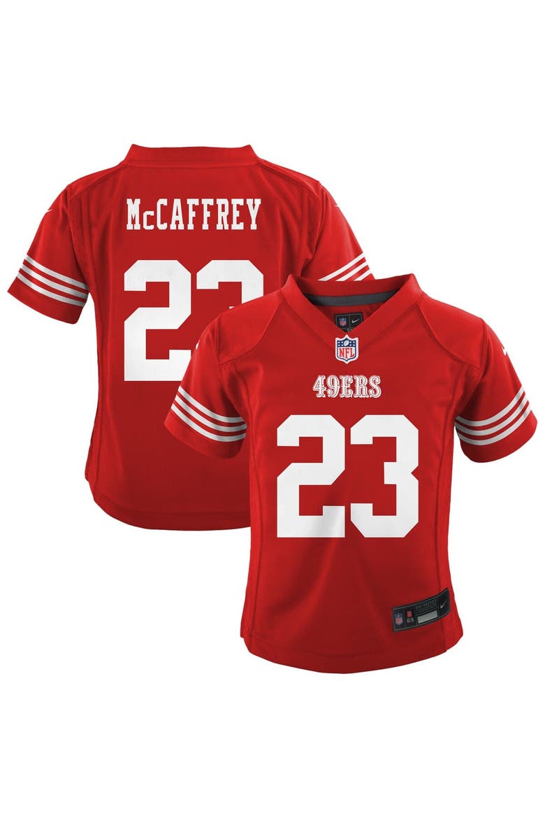 Toddler Nike Christian McCaffrey Scarlet San Francisco 49ers Game Jersey, Main, color, Scarlet