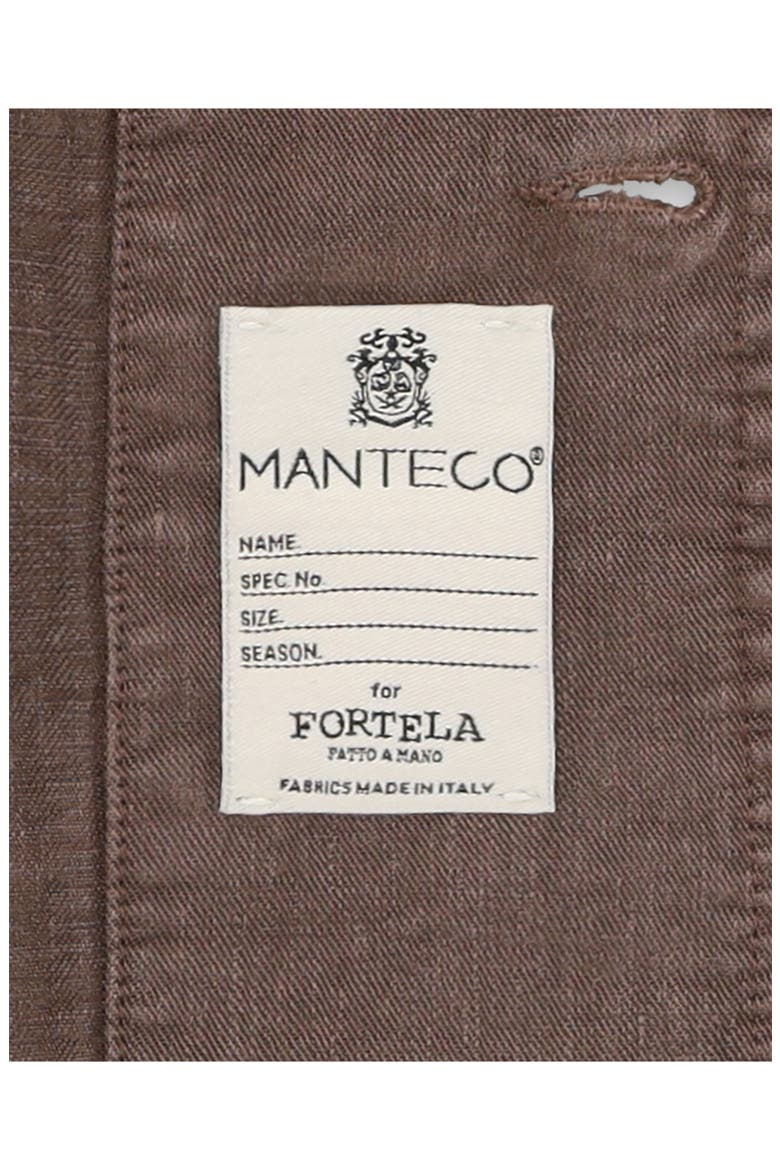 Helvetica Linen Overshirt, Alternate, color, BROWN