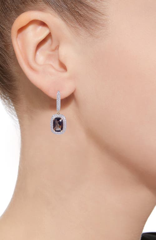 Kahn High Jewelry Smoky Quartz Earrings With Diamonds In Brown