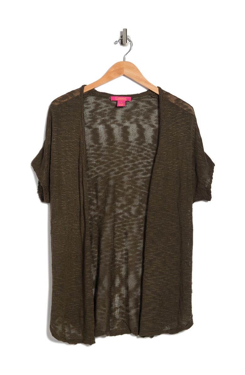 Catherine Catherine Malandrino Slub Open Cardigan, Alternate, color, 