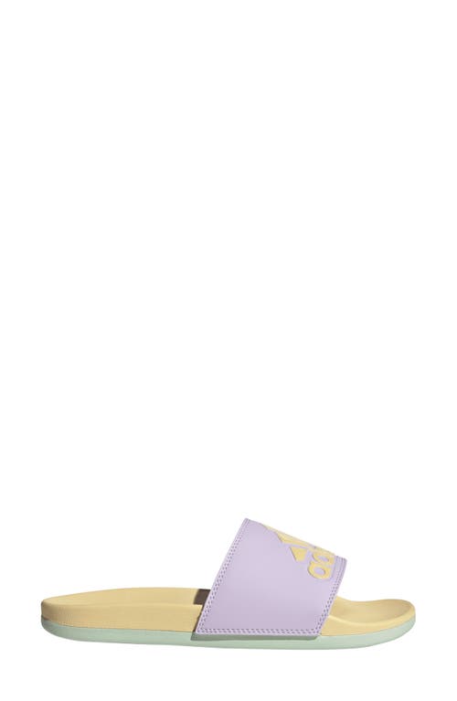Adidas Originals Adidas Adilette Comfort Slide Sandal In Lavender/orange/green