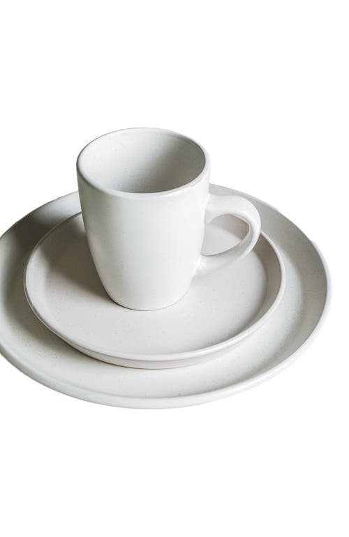 Stone Lain Albie Stoneware 32-piece Dinnerware Set In White