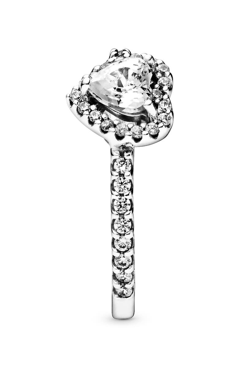 PANDORA Elevated Heart Ring, Alternate, color,