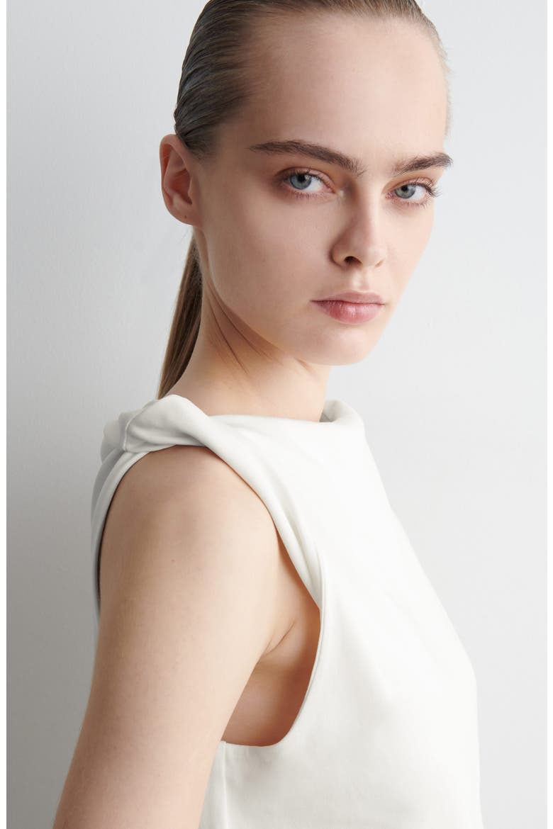 Drape Sleeveless Top, Alternate, color, WHITE DUSTY LIGHT