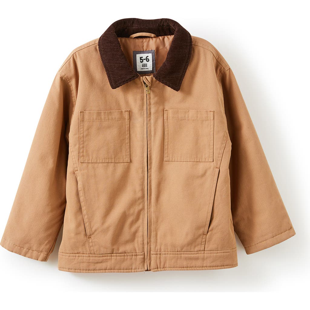 Cotton On Kids Kid's Cooper Cord Anorak Jacket In Brown