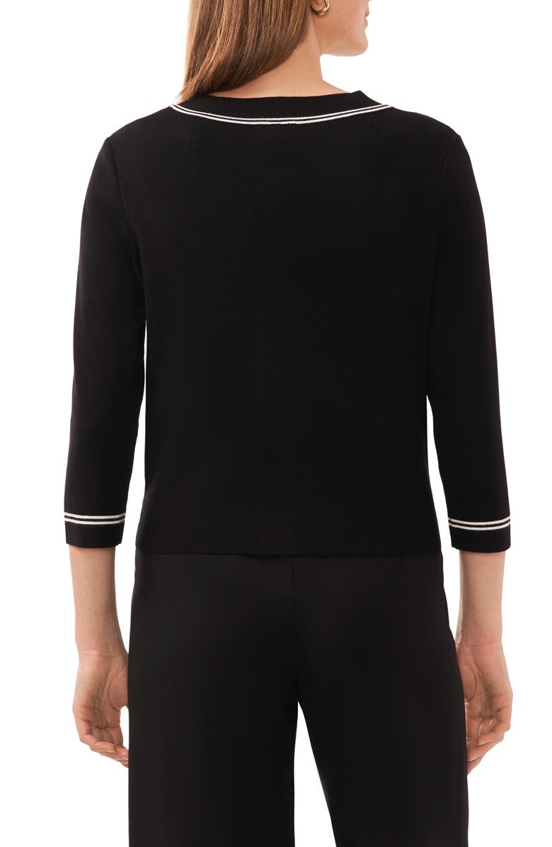 Halogen<sup>®</sup> Contrast Trim Two-Pocket Cardigan, Alternate, color, 