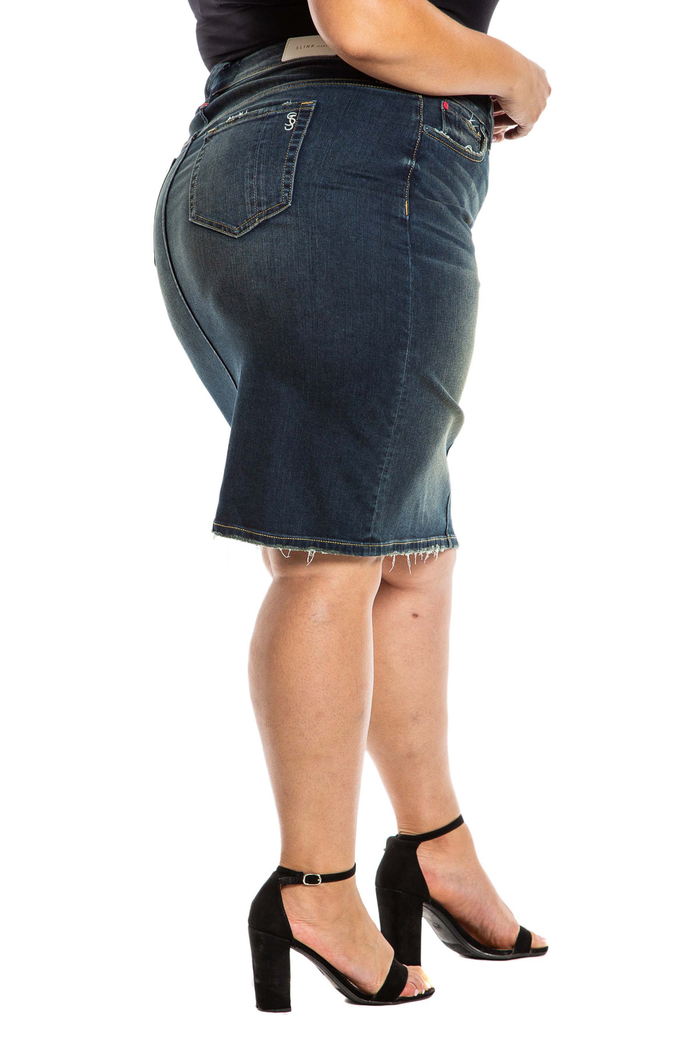 Denim Pencil Skirt - image 2