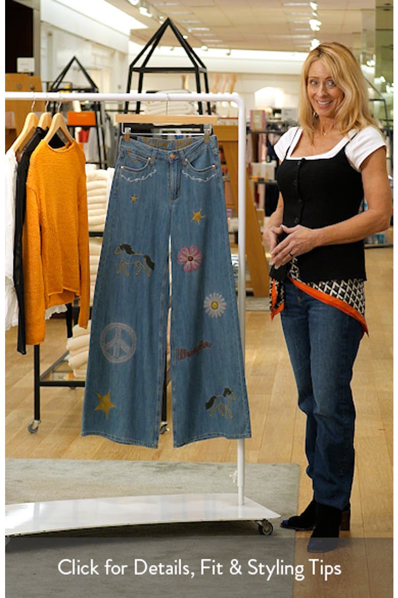 x Lainey Wilson Embroidered Cheeky Wide Leg Jeans video