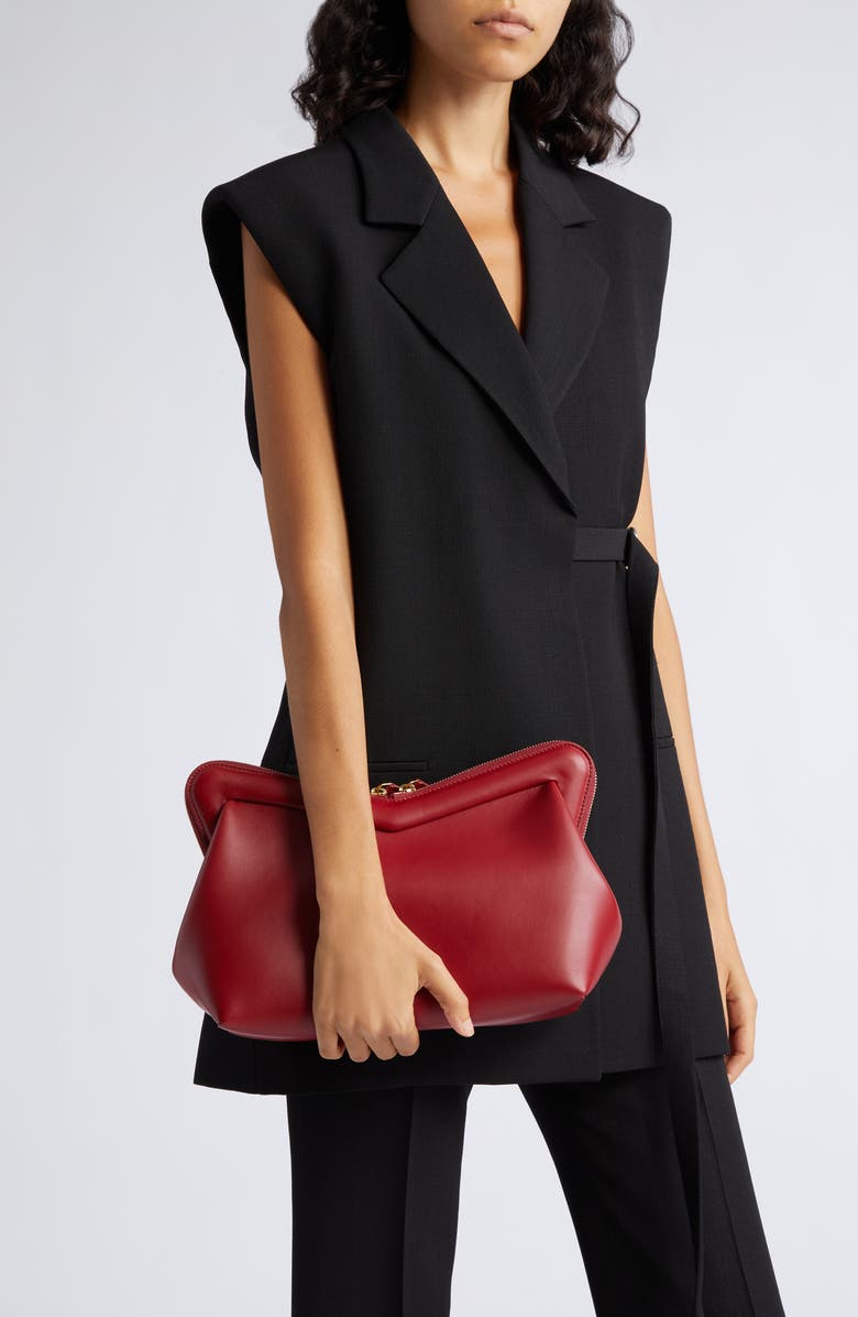 Mansur Gavriel M Frame Shoulder Bag, Alternate, color, Cherry