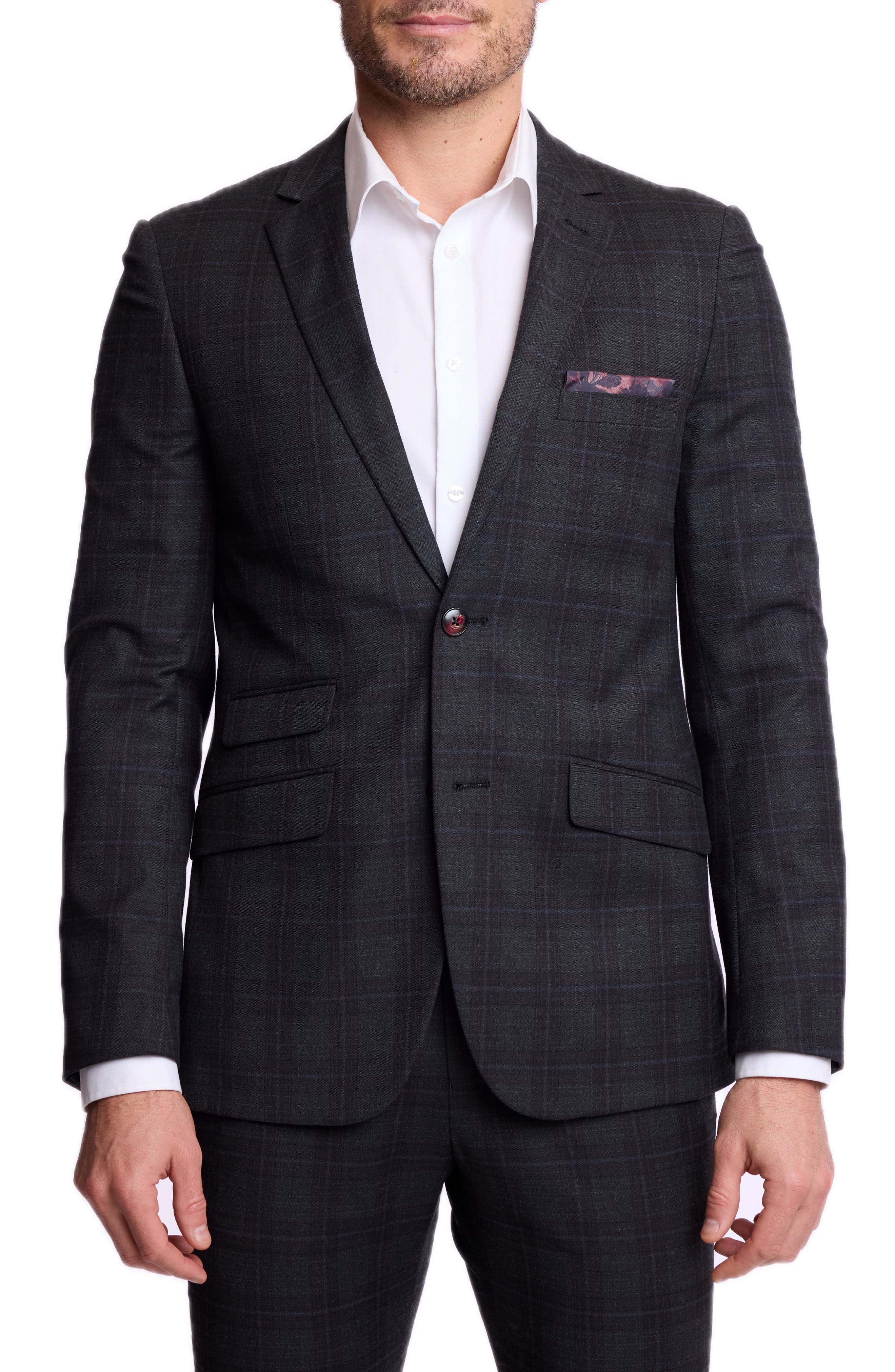Dover Slim Fit Plaid Suit Jacket